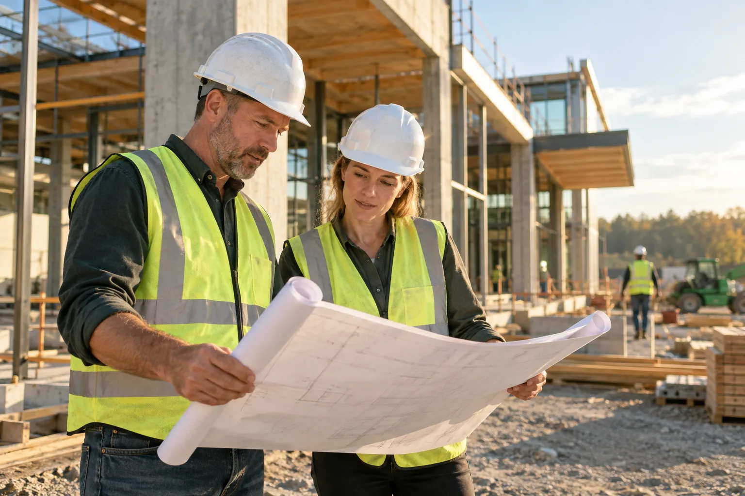 Construction business professionals and their workplace