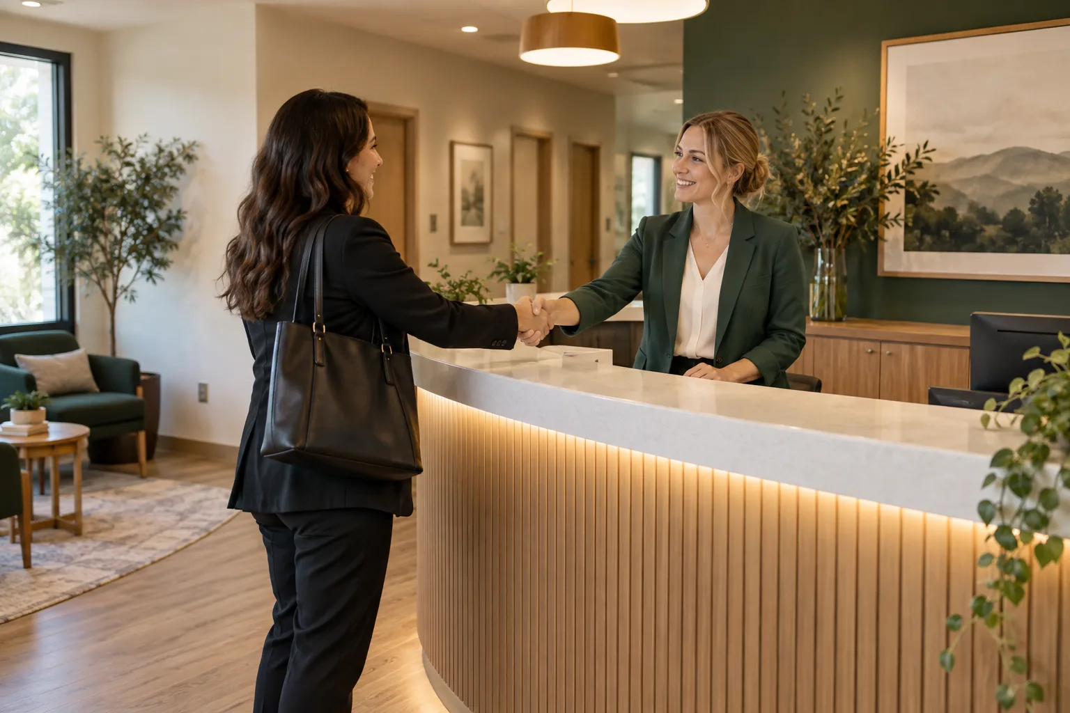 Healthcare business professionals and their workplace