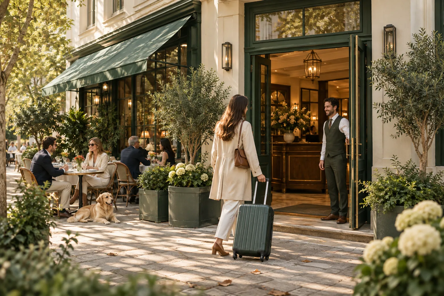 An identifiable hospitality business location