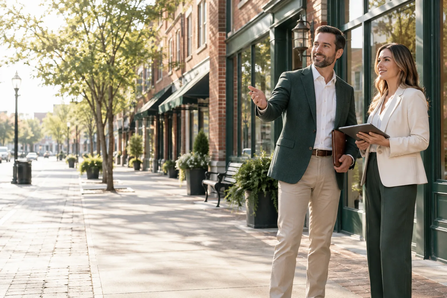Real Estate workplace and business team
